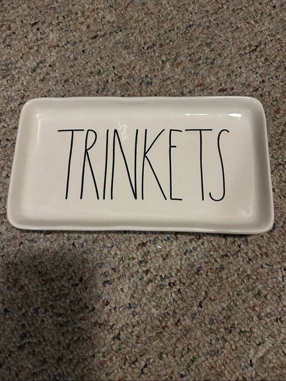 Rae Dunn Cream Ceramic Rectangular Tray - Picture 1 of 2
